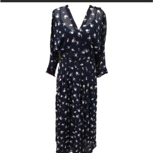 𝅺cabi Navy Dream Floral Midi Dress